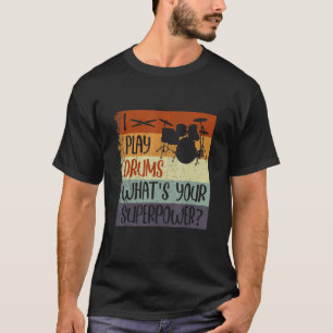 Camiseta Lecciones de tambor Beater Caja de tambor Acc
