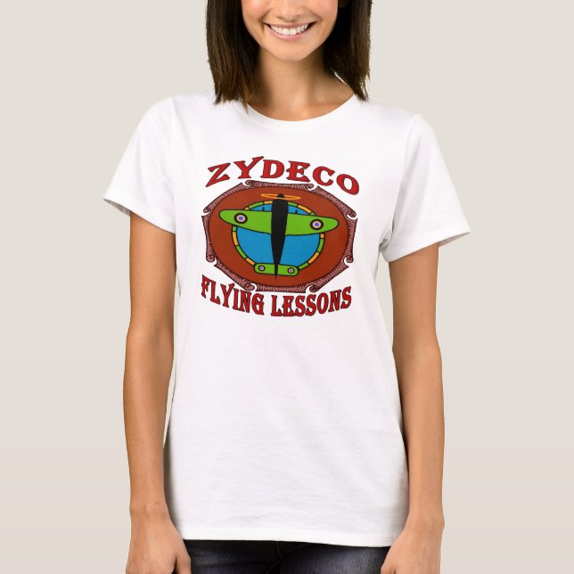 Camiseta Lecciones de vuelo de Zydeco (Anverso)