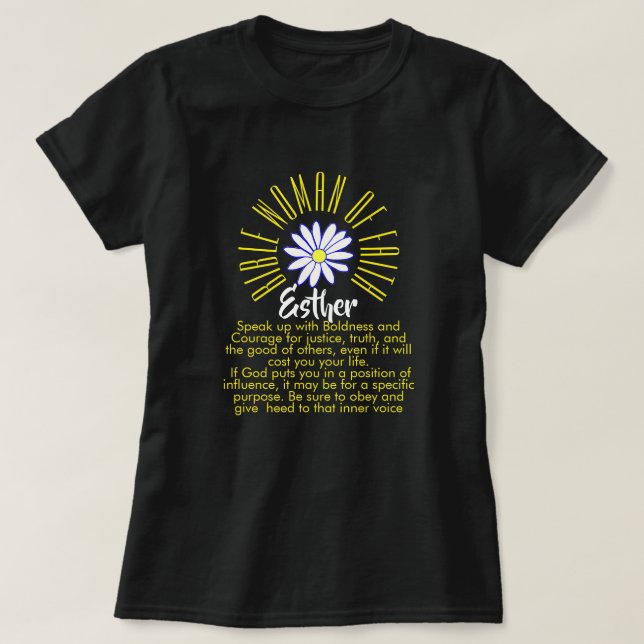 Camiseta Lecciones para las mujeres de fe cristianas (Diseño del anverso)