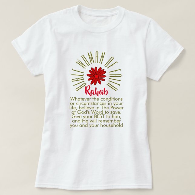 Camiseta Lecciones para las mujeres de la Biblia de Faith R (Diseño del anverso)