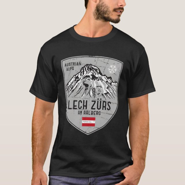 Camiseta Lech Zurs Arlberg Austria Emblem (Anverso)