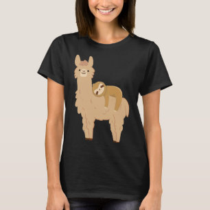 Camiseta Leche Adorable Sobre Una Llama