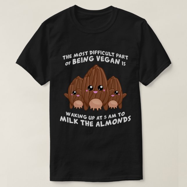 Camiseta Leche Almends Almond Leche Vegetariana (Diseño del anverso)