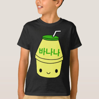Camiseta Leche banana suave coreana Kpop Japón Harajuku Kaw
