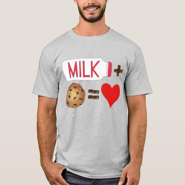 Camiseta Leche con emparejamiento de comida clásica + cooki (Anverso)
