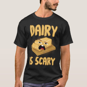 Camiseta Leche da miedo Lactosa intolerante Vegan