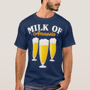Camiseta Leche De Alcohol De Amnesia Cerveza Alcoholica Reg