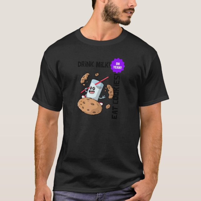 Camiseta Leche De Alimentos Y Galletas (Anverso)
