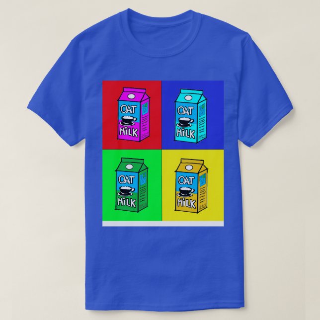 Camiseta Leche de avena vegana PopArt (Diseño del anverso)