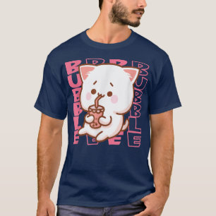Camiseta Leche de burbuja lindo gato gatito kawaii neko beb