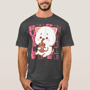 Camiseta Leche de burbuja lindo gato gatito kawaii neko beb