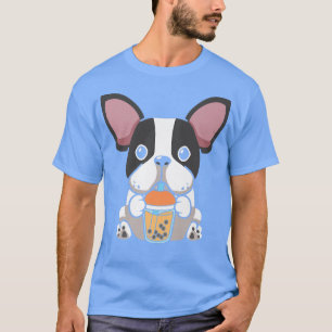 Camiseta Leche de burbujas Té Bulldog francés Tapón de cerd