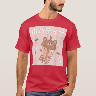 Camiseta Leche de burbujas Tea Boba Cute Bear Kawaii