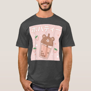 Camiseta Leche de burbujas Tea Boba Cute Bear Kawaii