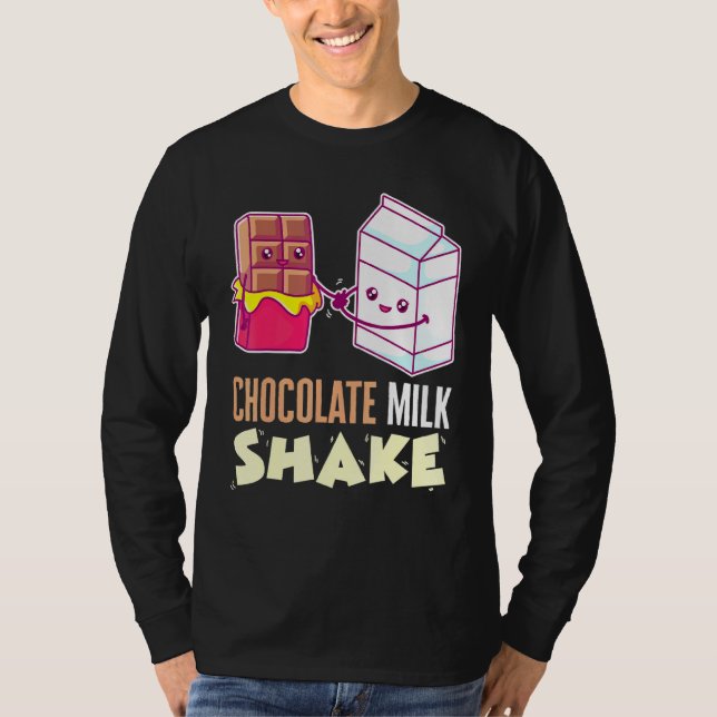 Camiseta Leche de chocolate batida batido batido postre dul (Anverso)