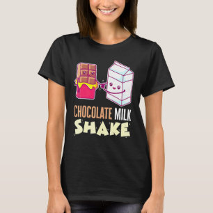 Camiseta Leche de chocolate batida batido batido postre dul