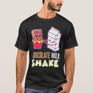 Camiseta Leche de chocolate batida batido batido postre dul
