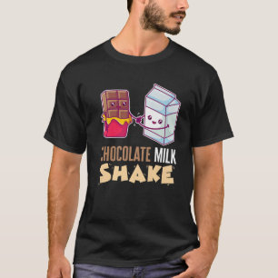 Camiseta Leche de chocolate batida batido batido postre dul