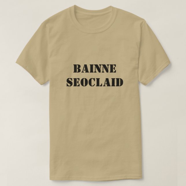 Camiseta leche de chocolate en gaélico escocés seoclaid (Diseño del anverso)