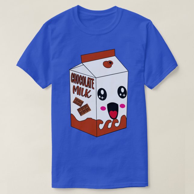 Camiseta leche de chocolate kawaii (Diseño del anverso)