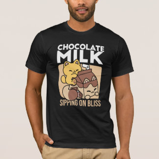 Camiseta Leche de Chocolate Sorbiendo Felicidad – Comida pa