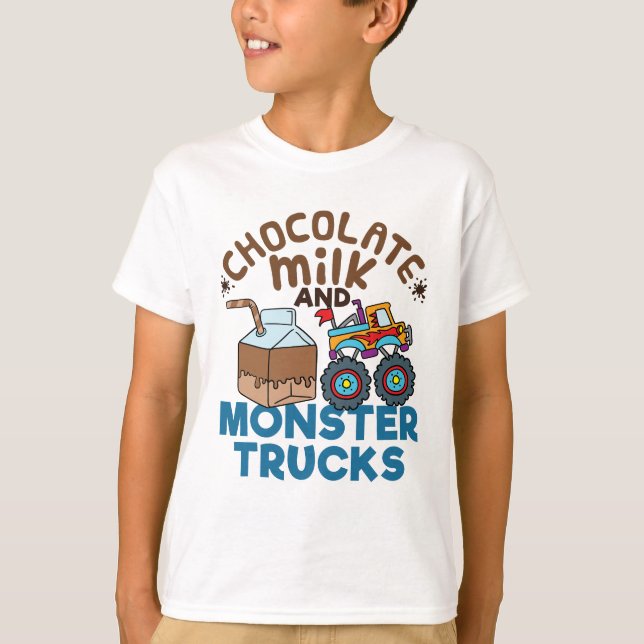 Camiseta Leche de chocolate y camiones monopolios (Anverso)