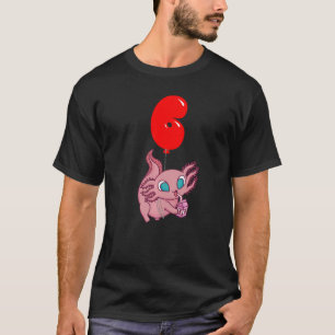 Camiseta Leche de fresa Axolotl 6º cumpleaños niños Balloo