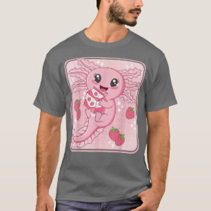 Camiseta Leche de fresa japonesa Anime Rosa Kawaii Aesthet