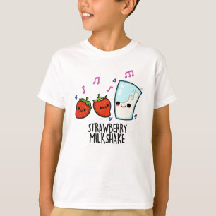 Camiseta Leche de fresa sacude divertido bollo de comida