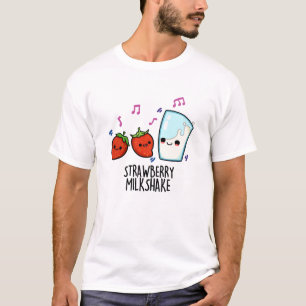 Camiseta Leche de fresa sacude divertido bollo de comida