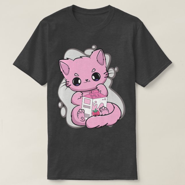Camiseta Leche de fresa y Kawaii Boba (Diseño del anverso)