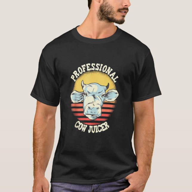 Camiseta Leche de lechón de Jugo de Vaca Profesional para v (Anverso)