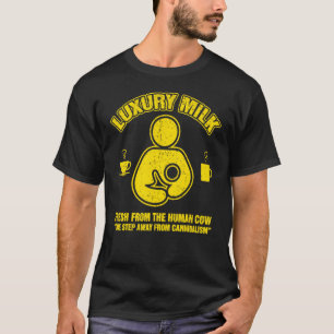 Camiseta Leche de Lujo Vintage de la Vaca Humana