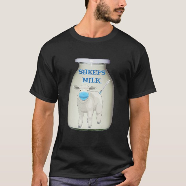 Camiseta Leche De Oveja O De Oveja Antivacuna Y De Cara (Anverso)