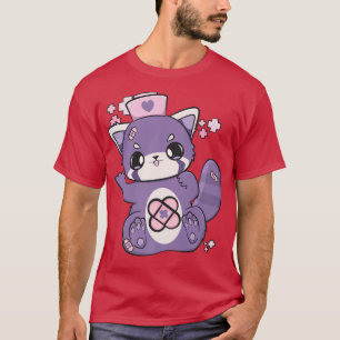Camiseta Leche de Panda Roja Kei Yami Kawaii Harajuku Nug