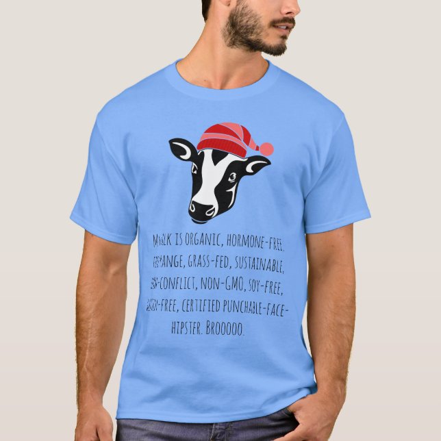 Camiseta Leche de vaca hipster (Anverso)