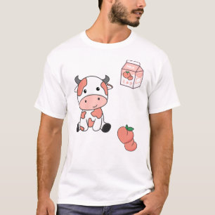 Camiseta Leche de vaca lechal Kawaii Vacas japonesas de gal