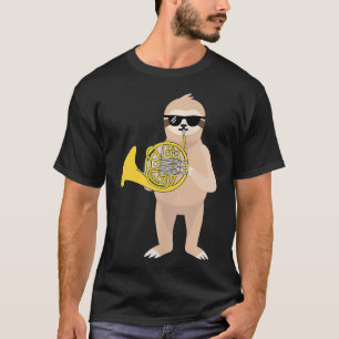 Camiseta Leche divertida con gafas de sol jugando al cuerno