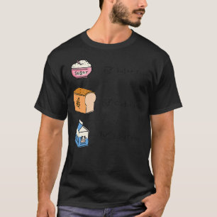 Camiseta Leche gratis de azúcar libre de gluten