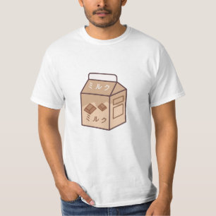 Camiseta Leche japonesa de chocolate retro de vaca Kawaii