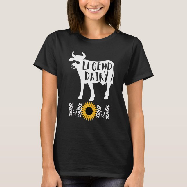 Camiseta Leche Leche De La Madre Del Patrón De Vaca De Vaca (Anverso)
