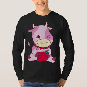 Camiseta Leche Leche Leche Ama Fresas Fa Ganadera