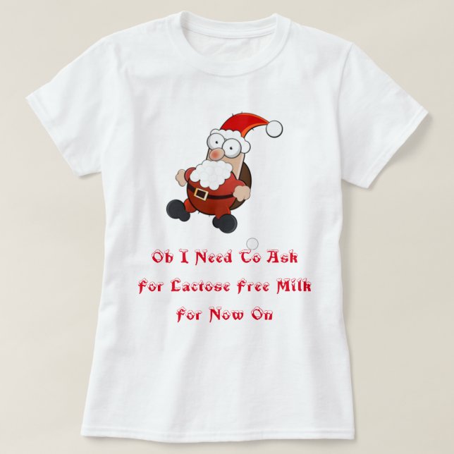 Camiseta Leche libre de lactosa Santa (Diseño del anverso)