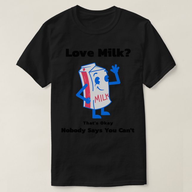 Camiseta Leche Lover Funny Food Cute (Diseño del anverso)
