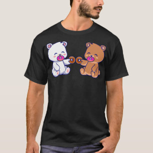 Camiseta Leche Mocha Osos comiendo donuts horneados