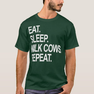 Camiseta Leche para dormir vacas de leche repiten divertido