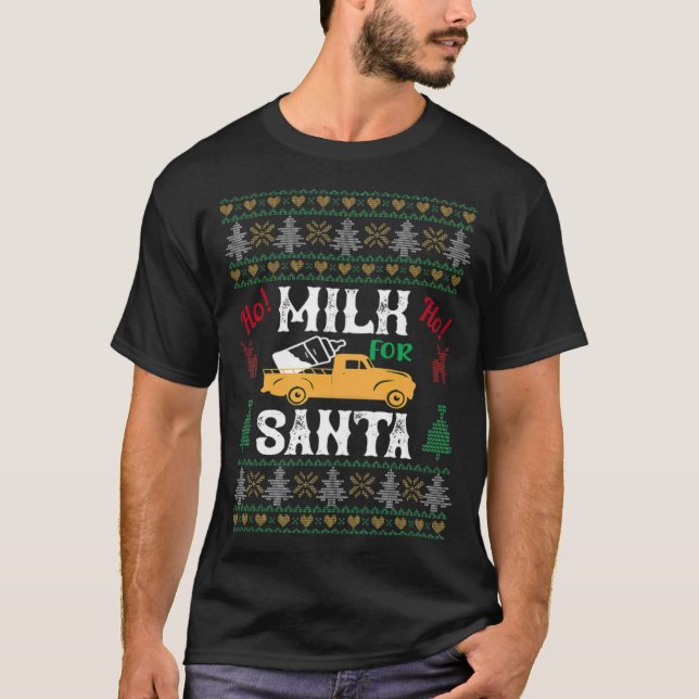 Camiseta Leche para la cultura del regalo de Santa (Anverso)