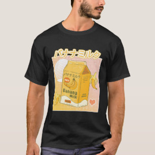 Camiseta Leche plástica de plátano japonesa como kawaii