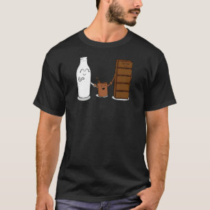 Camiseta Leche Y Bebida De Chocolate Buena Para El Espíritu