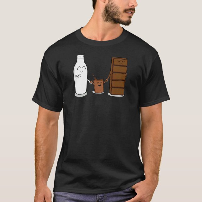 Camiseta Leche Y Bebida De Chocolate Buena Para El Espíritu (Anverso)
